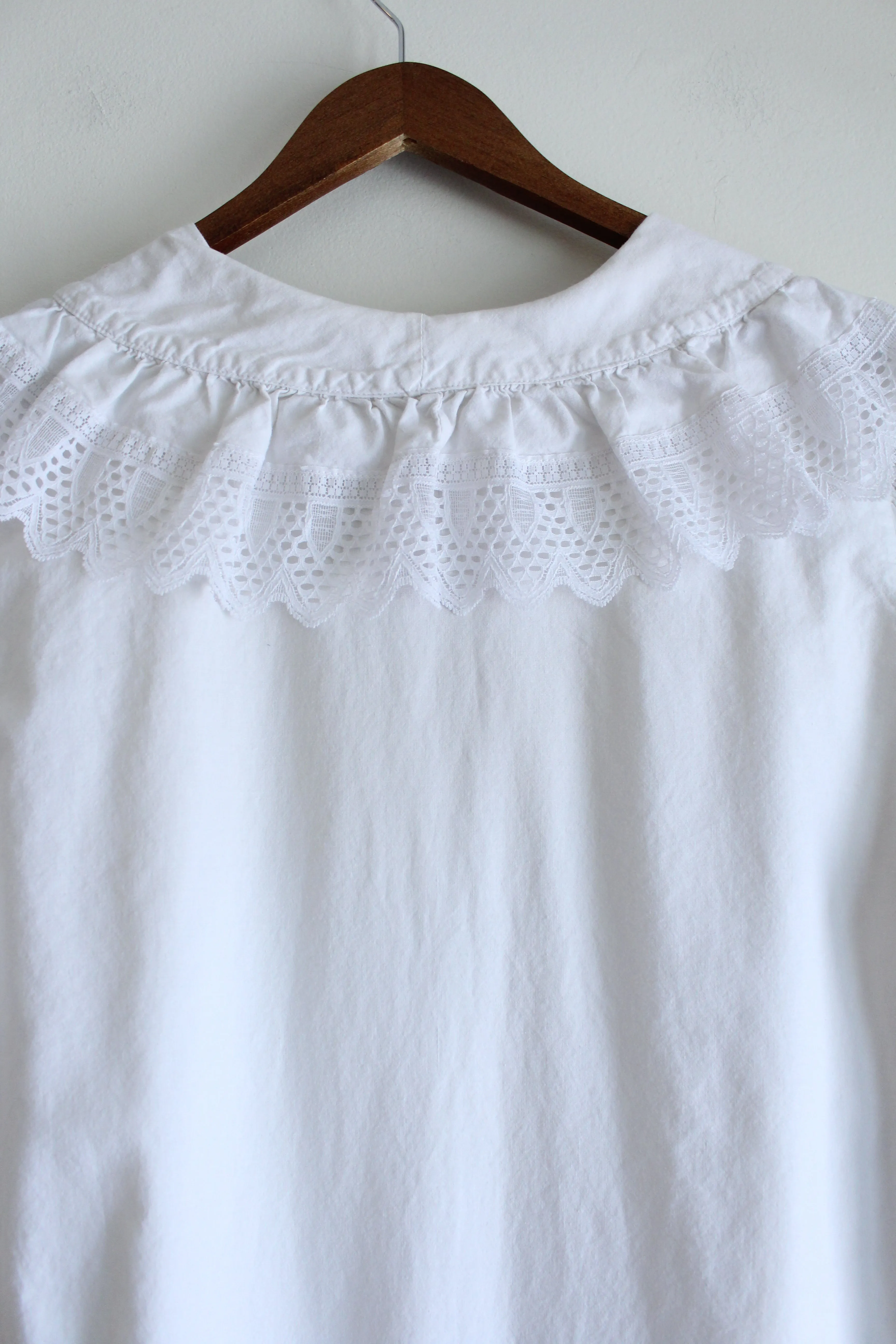 Vintage White Embroidered Night Dress