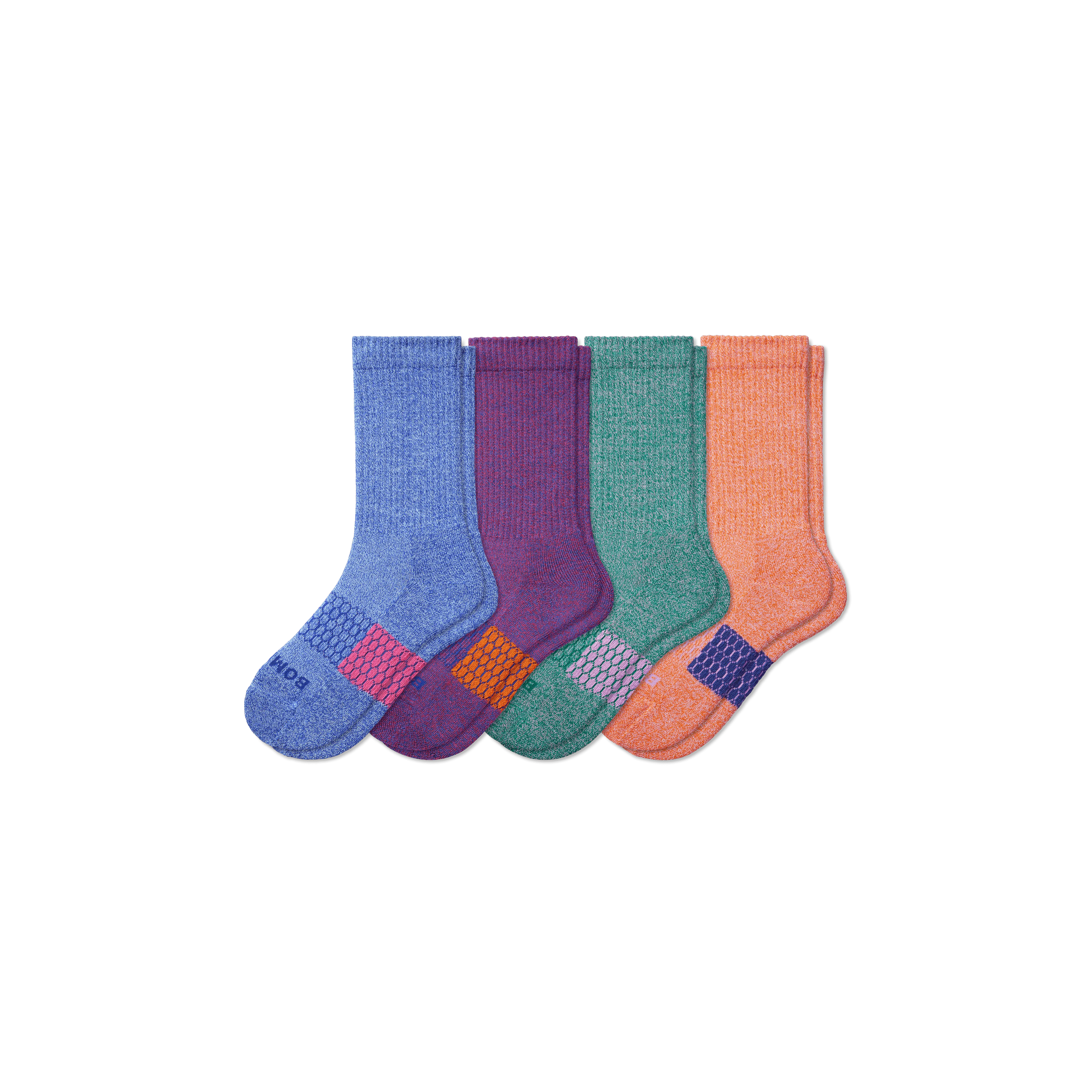 Youth Marl Calf Sock 4-Pack