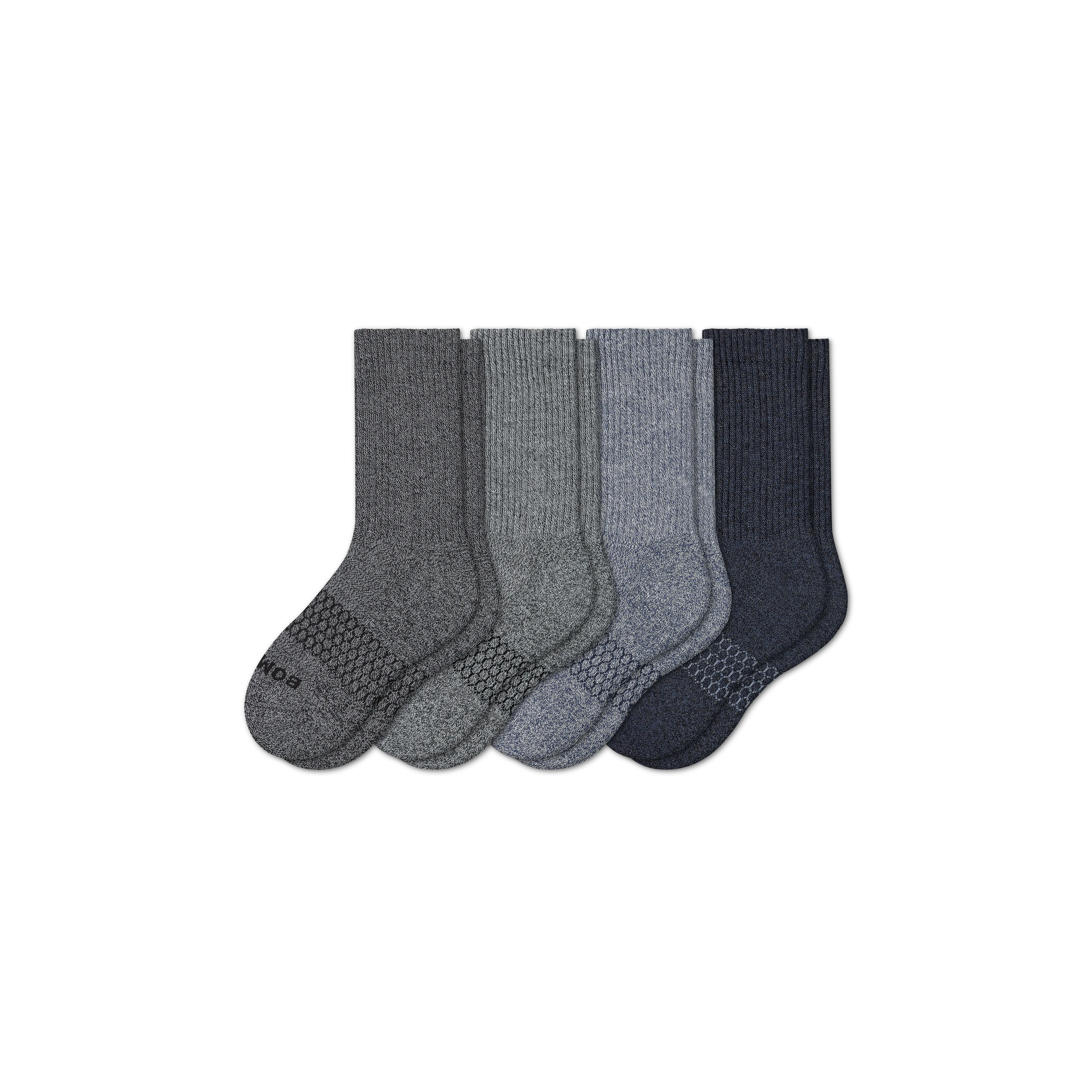 Youth Marl Calf Sock 4-Pack